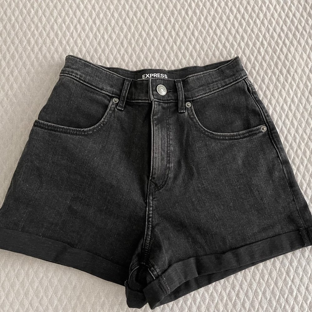 Black High Waist Express Shorts